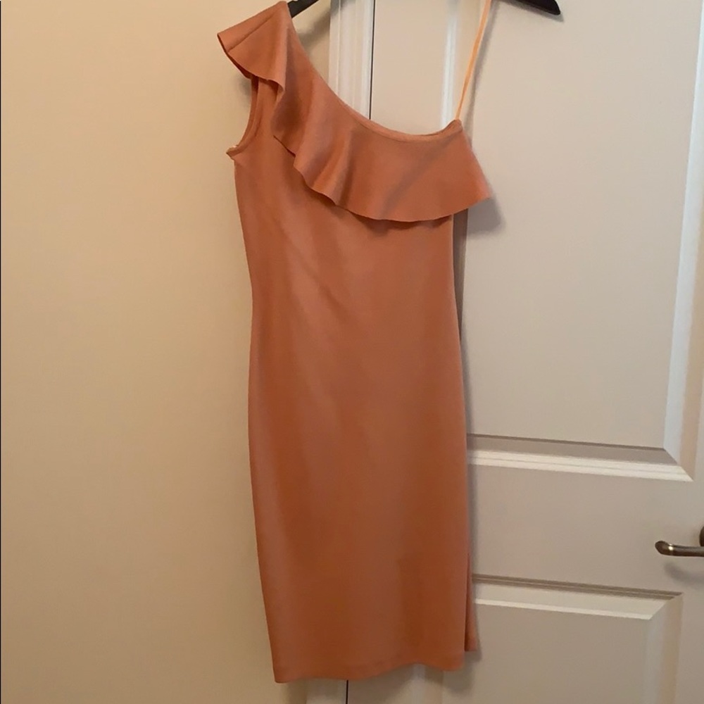 St. John One Shoulder Knit Dress